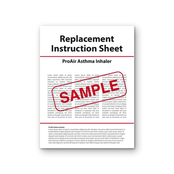 Aek Replacement Instruction Sheet  ProAir Asthma Inhaler EN9426